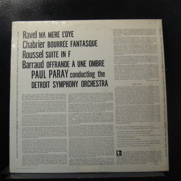 Ravel, Chabrier, Barraud - Ma Mre L'oye/Bourr Fantasque LP New Sealed MG50145 - Shuga Records