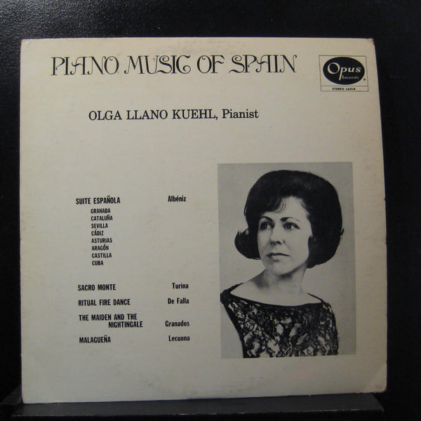 Olga Llano Kuehl - Piano Music Of Spain LP VG+ SL 6014 Opus Stereo Vinyl Record - Shuga Records