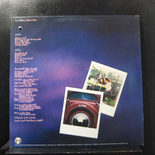 Ian Matthews - Stealin' Home LP VG+ MRS-5012 USA 1978 Mushroom Vinyl Record - Shuga Records