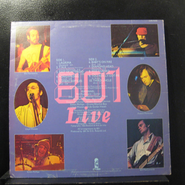 Manzanera, Eno, MacCormick, Monkman, Phillips - 801 Live LP VG+ ILPS 9444 - Shuga Records
