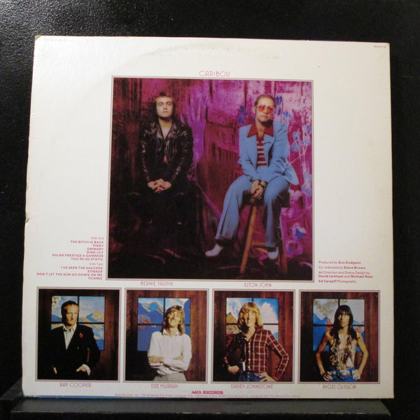 Elton John - Caribou LP Mint- MCA-2116 USA 1974 Black Labels Vinyl Record - Shuga Records
