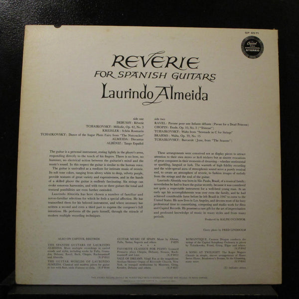 Laurindo Almeida - Reverie For Spanish Guitars LP VG+ SP-8571 Vinyl Record - Shuga Records
