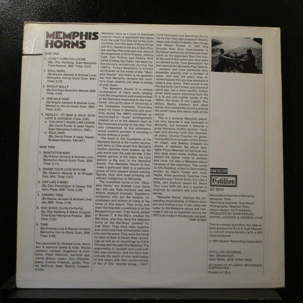 Memphis Horns - Memphis Horns LP Mint- SD 9014 Blue Label 1st Vinyl Record - Shuga Records