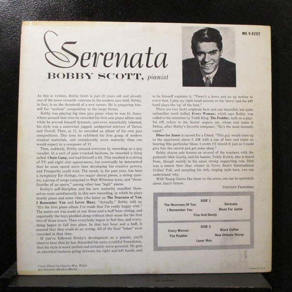 Bobby Scott - Serenata LP VG+ V6-8297 Verve Stereo Vinyl Record - Shuga Records