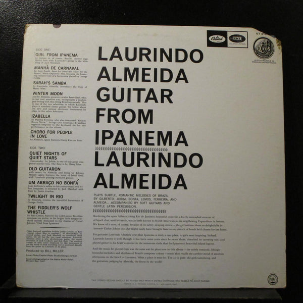Laurindo Almeida - Guitar From Ipanema LP VG ST-2197 Capitol Rainbow Record - Shuga Records