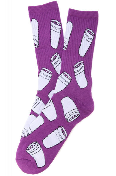 40s and Shorties - Men's Purple Double Cup Drank Socks