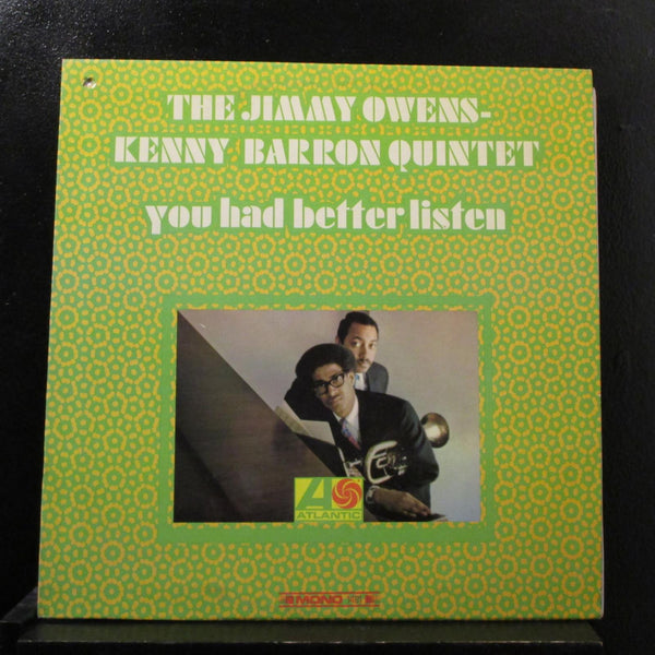 Jimmy Owens Kenny Barron Quintet - You Had Better Listen LP VG+ 1491 Red/Purple - Shuga Records