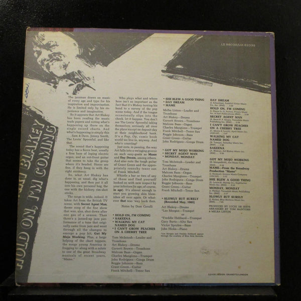 Art Blakey - Hold On, I'm Coming LP VG+ LS-86038 USA 1966 Black & Green Label - Shuga Records