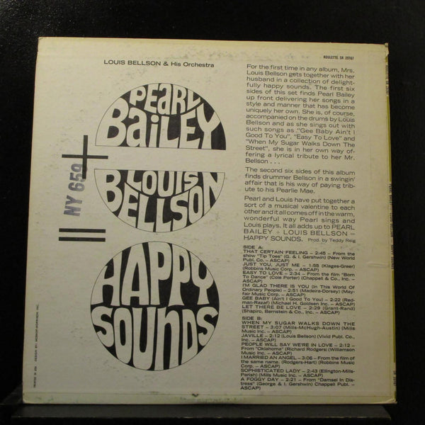 Pearl Bailey & Louis Bellson - Happy Sounds LP VG+ SR-25167 Roulette Record - Shuga Records