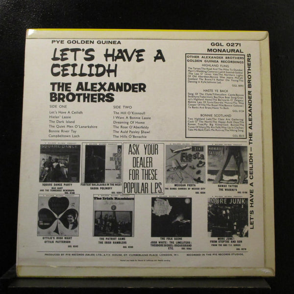 The Alexander Brothers - Let's Have A Ceilidh LP VG GGL 0271 UK Mono Record - Shuga Records
