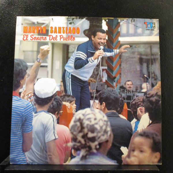 Marvin Santiago - El Sonero Del Pueblo LP VG+ AMF 2326 USA 1985 Vinyl Record - Shuga Records