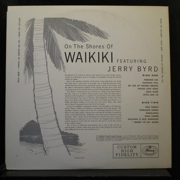 Jerry Byrd - On The Shores Of Waikiki LP Mint- MG-20230 Mono 1st Vinyl Record - Shuga Records