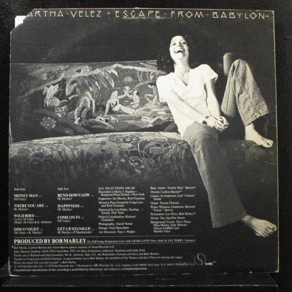 Martha Velez - Escape From Babylon LP VG+ SASD-7515 White Promo Vinyl Record - Shuga Records
