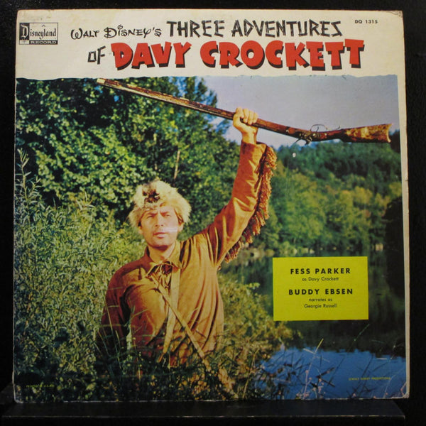 Fess Pareker, Buddy Ebsen - Three Adventures Of Davy Crockett LP VG DQ-1315 Mono - Shuga Records