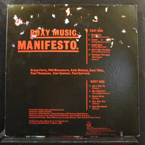 Roxy Music - Manifesto LP VG+ SD 38-114 ATCO 1979 USA Vinyl Record - Shuga Records