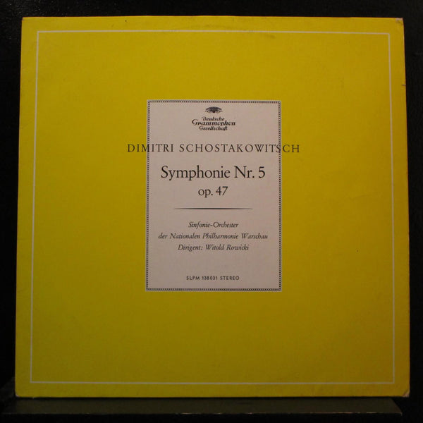 Dimitri Schostakowitsch - Witold Rowicki Symphonie Nr. 5 LP VG+ 138 031 Germany - Shuga Records