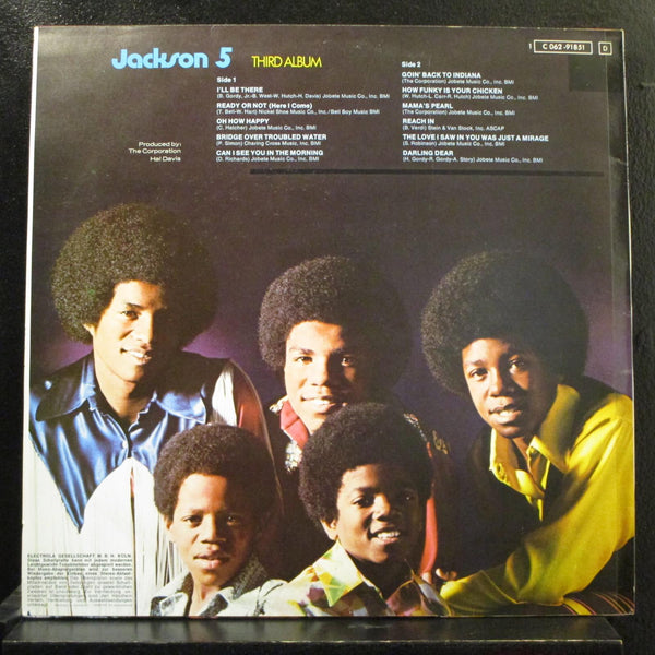 The Jackson 5 - Third Album LP VG+ 1C 062-91 851 Germany 1st Vinyl Record - Shuga Records