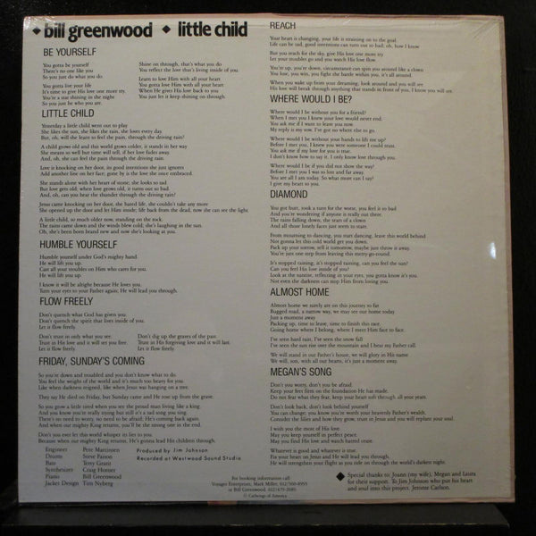 Bill Greenwood - Little Child LP New Sealed MN Private Folk Vinyl Record - Shuga Records