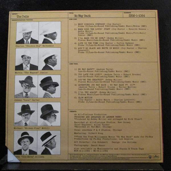 The Dells - No Way Back LP VG+ SRM-1-1084 Mercury 1976 Vinyl Record - Shuga Records