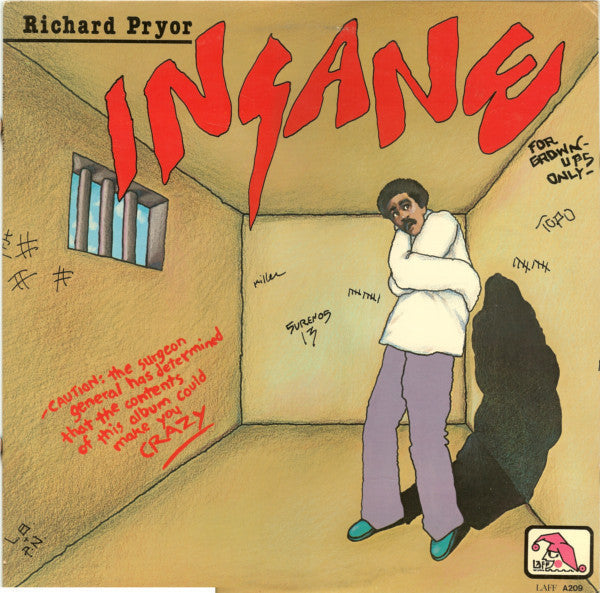 Richard Pryor - Insane - VG+ LP Record 1976 Laff USA Vinyl - Comedy - Shuga Records
