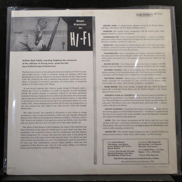 Stan Kenton - Kenton In Hi Fi - No LP / Just Cover & Transparency Print Insert - Shuga Records