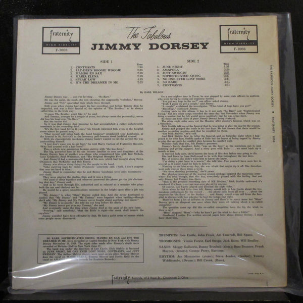 Fabulous Jimmy Dorsey F-1008 - No LP / Just Cover & Transparency Print Insert - Shuga Records
