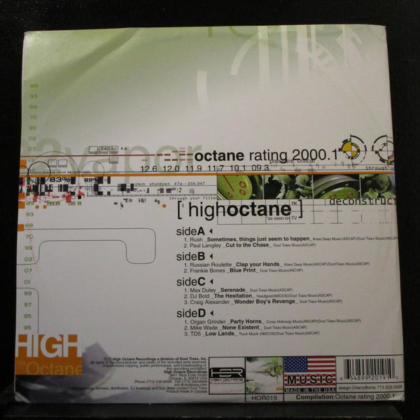 Various - Octane Rating 2000.1 2 12" Mint- HOR019 Chicago Techno Vinyl Record - Shuga Records