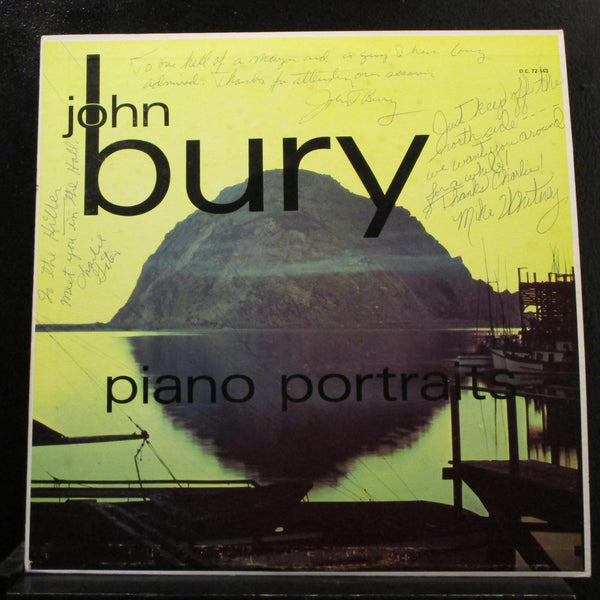 John Bury - Piano Portraits LP VG+ DC 72-143 Signed / Autographed Vinyl Record - Shuga Records