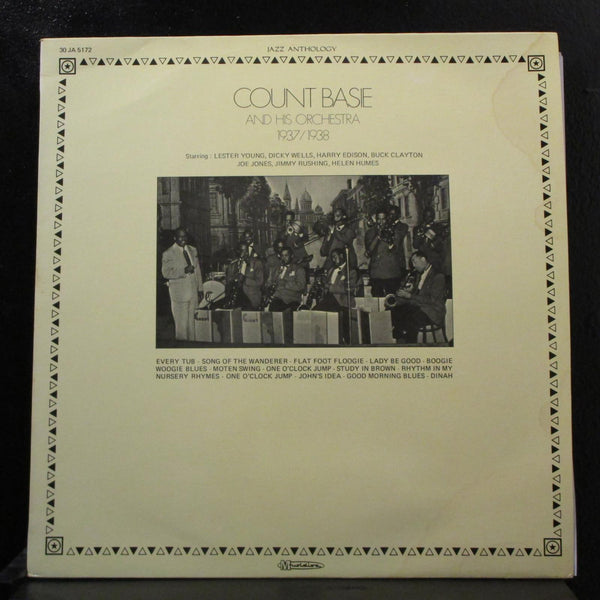 Count Basie And His Orchestra - 1937 / 1938 LP Mint- JA 5172 Mono France Record - Shuga Records