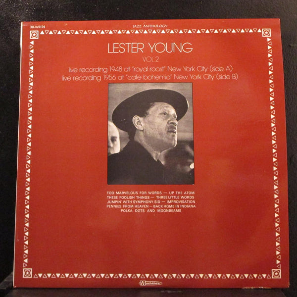 Lester Young - Vol. 2 - Live Recording 1948-1956 LP Mint- JA 5174 Mono France - Shuga Records
