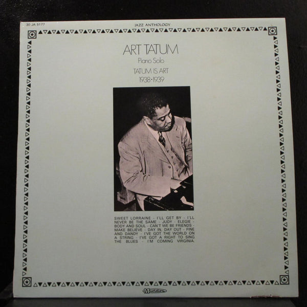 Art Tatum - Piano Solo Tatum Is Art 1938-1939 LP Mint- JA 5177 Mono France - Shuga Records