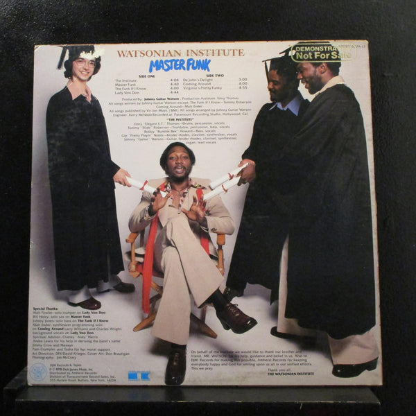 Watsonian Institue - Master Funk LP Mint- DJLPA-13 Promo 1st Vinyl Record - Shuga Records