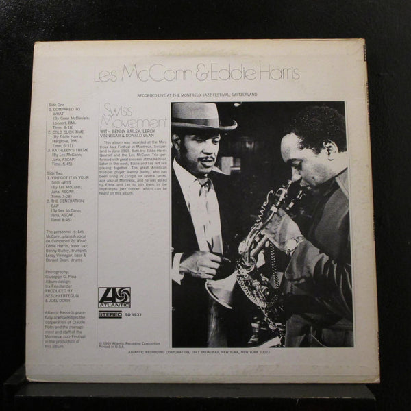 Les McCann & Eddie Harris - Swiss Movement LP VG+ SD 1537 Vinyl Record - Shuga Records
