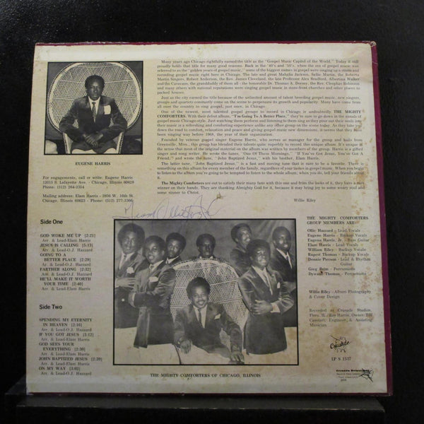 The Mighty Comforters - I'm Going To A Better Place LP VG+ LP S 1537 Private - Shuga Records