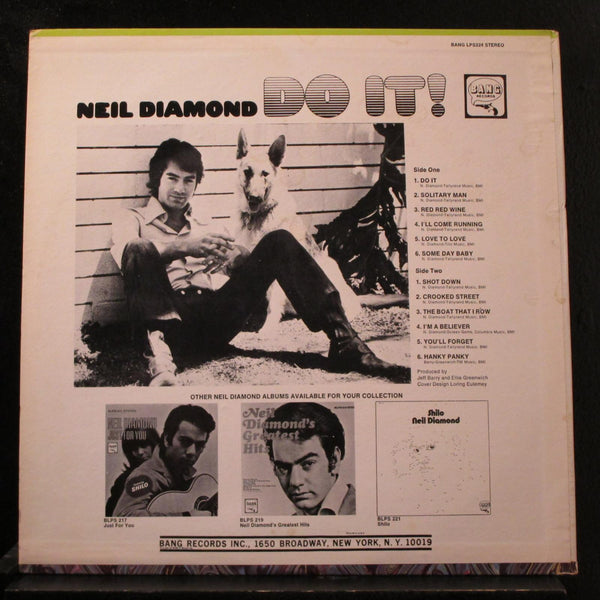 Neil Diamond - Do It! LP Mint- BLP 224 USA 1971 Bang Vinyl Record - Shuga Records