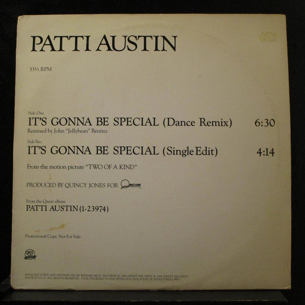 Patti Austin - It's Gonna Be Special LP VG+ PRO-A-2076 White Promo 1984 Record - Shuga Records