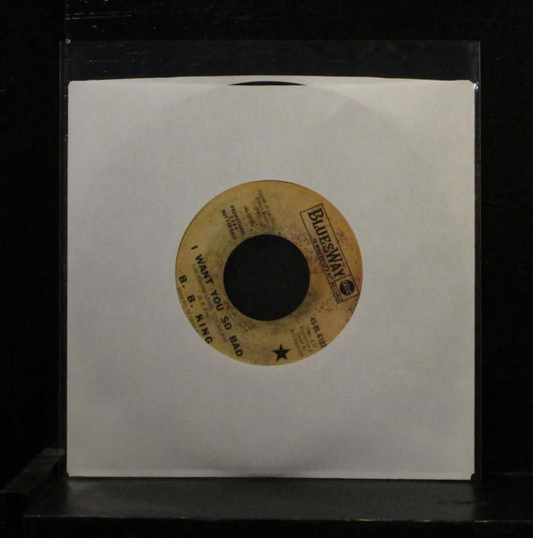 B.B. King - I Want You So Bad 7" VG+ Promo Vinyl Bluesway 45 61026 label wear - Shuga Records