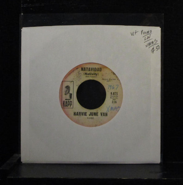 Harvie June Van - Natavidad / Dasher 7" VG+ Promo Vinyl 45 Kapp K-875 label wear - Shuga Records