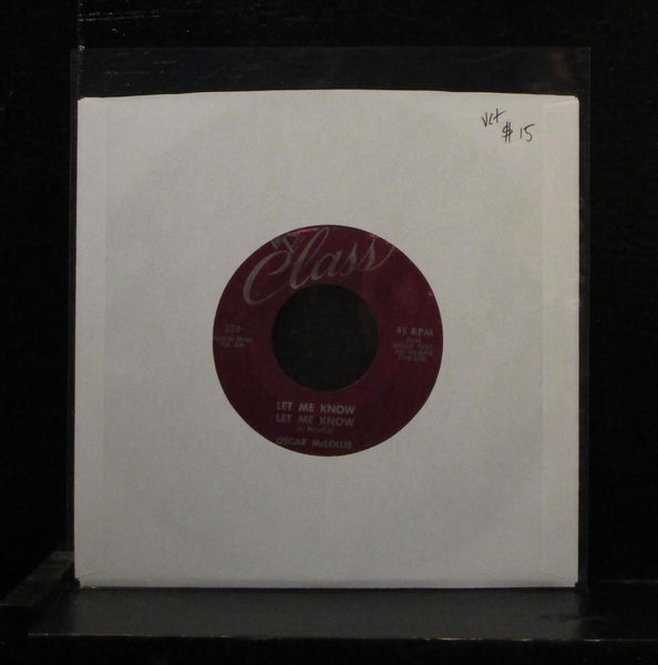 Oscar McLollie - Let Me Know Let Me Know - 7" VG+ Vinyl 45 1958 Class 228 USA - Shuga Records