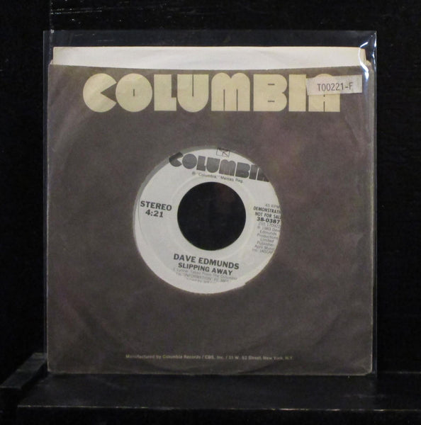 Dave Edmunds - Slipping Away 7" VG+ Promo Vinyl 45 Columbia 38-03877 1983 USA - Shuga Records