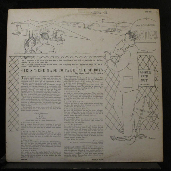 Reg Owen - Girls Were Made To Take Care Of Boys LP VG+ LPM 1908 Mono Record - Shuga Records