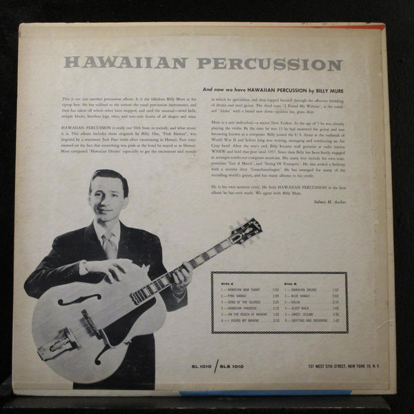 Billy Mure - Hawaiian Percussion LP Mint- SL 1010 Mono 1961 USA Vinyl Record - Shuga Records