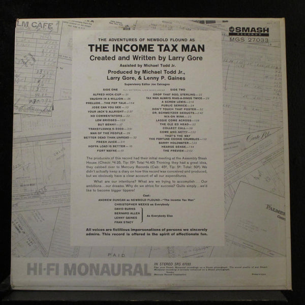 Larry Gore - Adventures Of Newbold Flound As The Income Tax Man LP VG+ MGS-27033 - Shuga Records