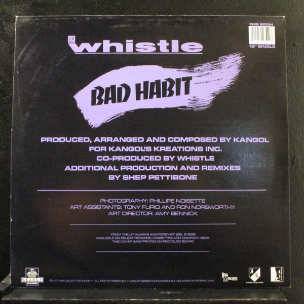 Whistle - Bad Habit 12" Mint- FMS 62354 USA 1990 Select Vinyl Record - Shuga Records