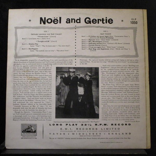 Noel Coward And Gertrude Lawrence - Noel And Gertie LP Mint- CLP 1050 UK Record - Shuga Records