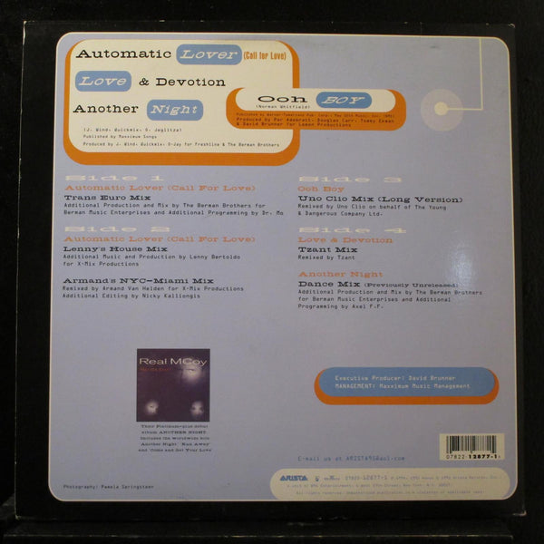 Real McCoy - Automatic Lover (Call For Love) 2 12" VG+ 07822-12877-1 Record - Shuga Records