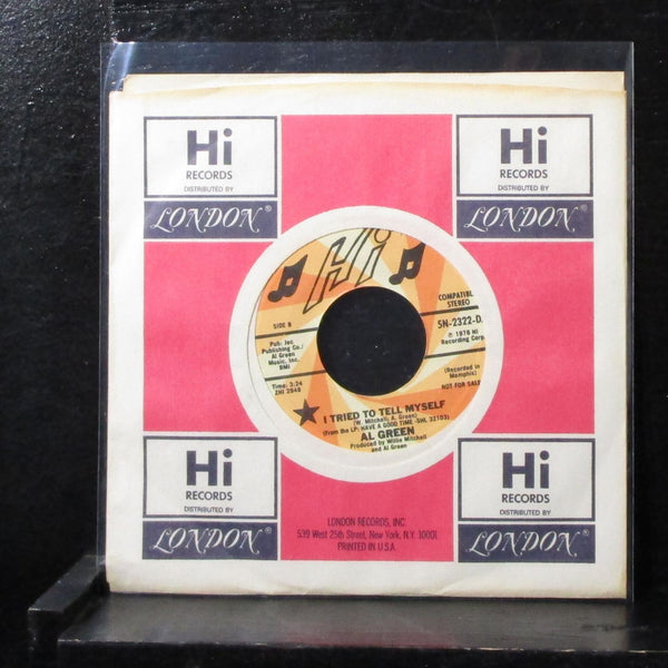 Al Green - I Tried To Tell Myself 7" Mint- Promo Vinyl 45 Hi 5N-2322-DJ USA 1976 - Shuga Records