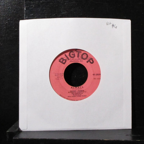 Sammy Turner - Always / Symphony 7" VG+ Vinyl 45 Big Top 45-3029 USA 1959 - Shuga Records