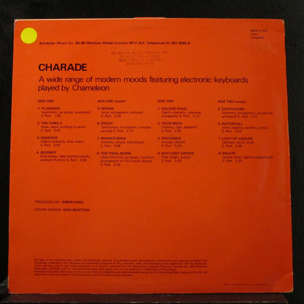 Chameleon - Charade LP VG+ SMC/LP 555 UK 1979 Vinyl Record - Shuga Records