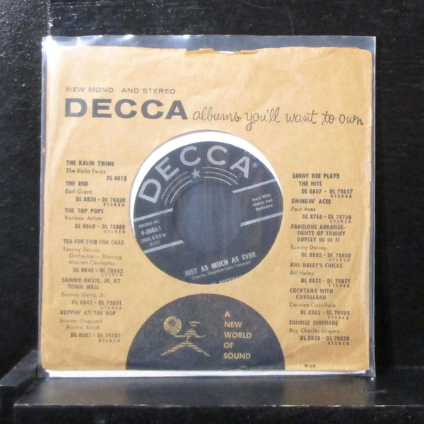 Bob Beckham - Your Sweet Love / Just As Much As Ever 7" Mint- Vinyl 45 9-30861 - Shuga Records